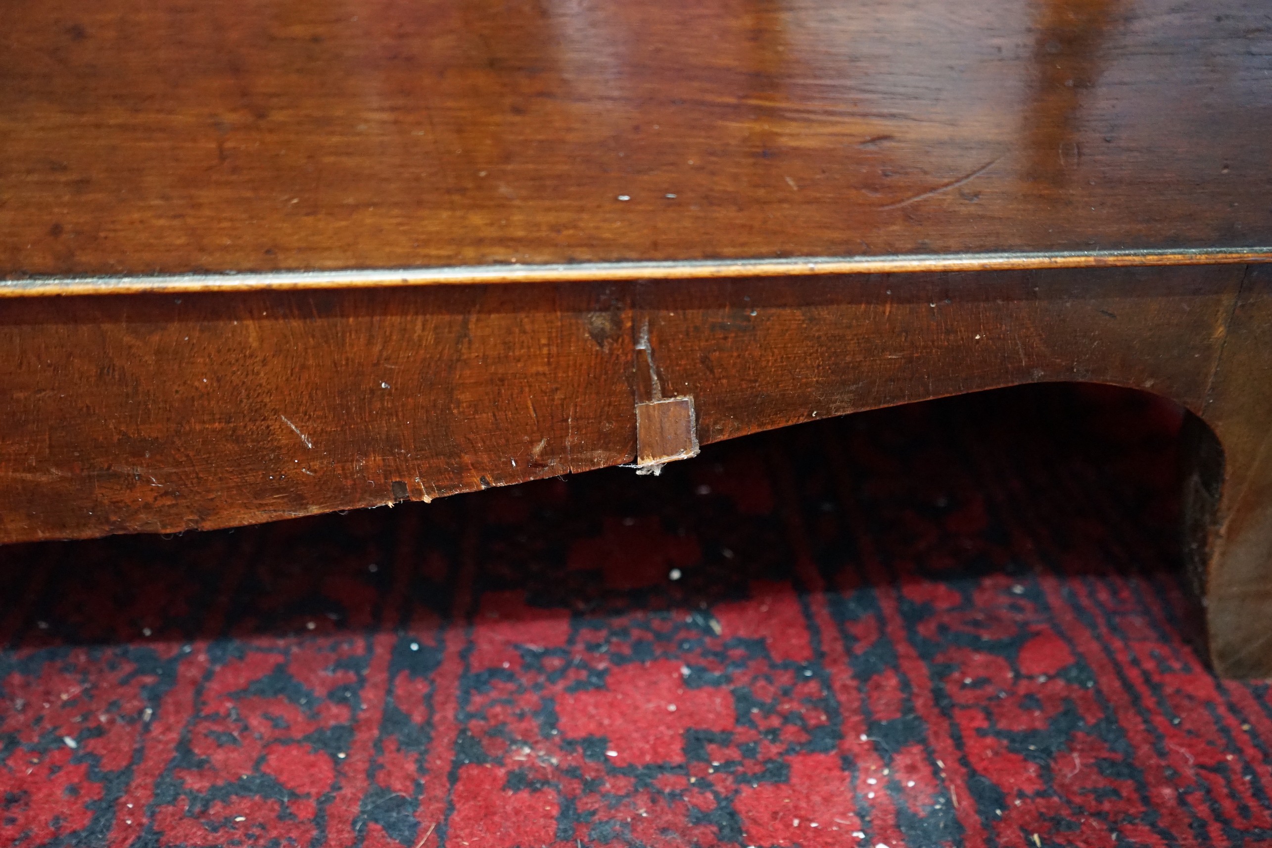 A George IV banded mahogany chest of drawers, width 91cm, depth 45cm, height 90cm